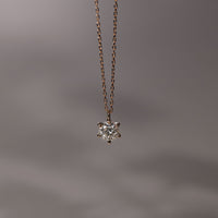 PT900 K18 ダイヤモンド 0.3ct 6本爪 シンプル ネックレス