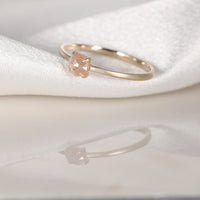 【1点物】K10 ナチュラルダイヤモンド ピンク リング