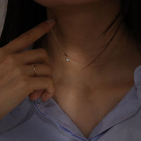 K10 ダイヤモンド 3pc サイドメレ ネックレス
