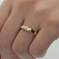 K18 ダイヤモンド バゲットカット ルシード3.0mm リング