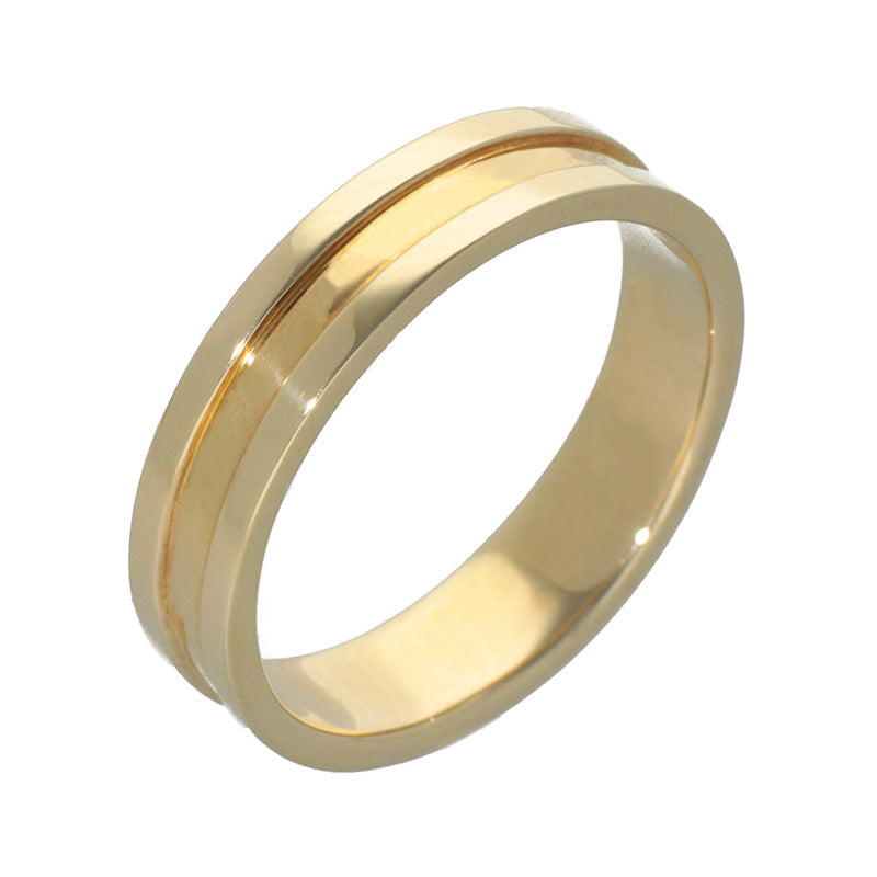 K18  ルシード5.0mm センターライン リング