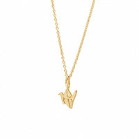 18金 イエローゴールド 鶴 モチーフ ネックレス