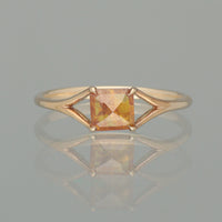 【1点物】K10 ナチュラルダイヤモンド アンバー リング