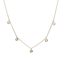 K18 ダイヤモンド 5pc 覆輪 ネックレス