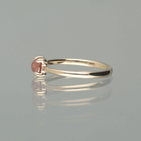 【1点物】K10 ナチュラルダイヤモンド レッド リング