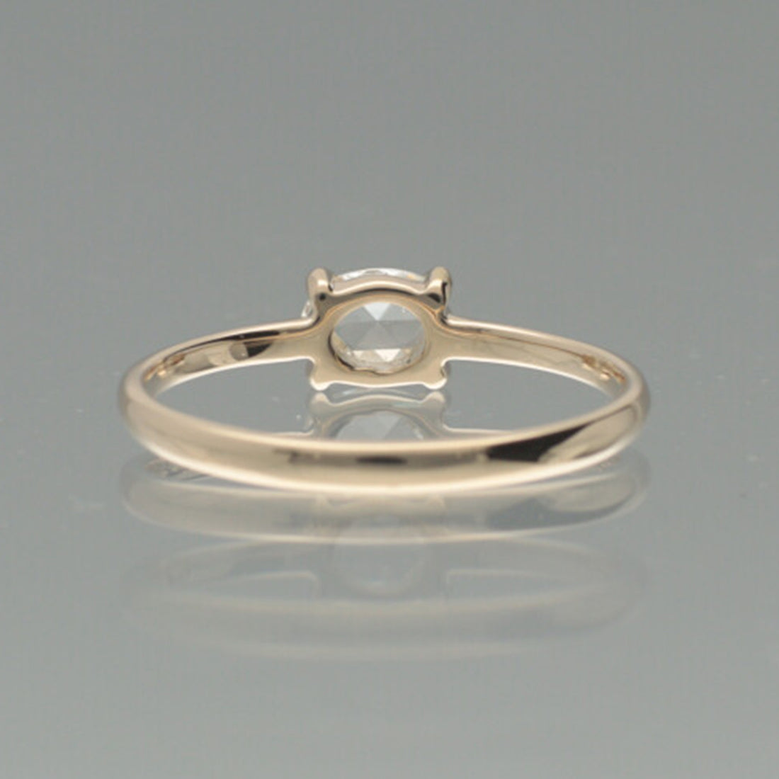 【1点物】K10 ナチュラルダイヤモンド オーバル ローズカット リング