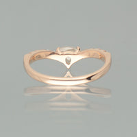 【1点物】K10 ナチュラルダイヤモンド トライアングルカット サイドメレ リング