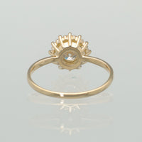 【1点物】K18 ダイヤモンド0.48ct ヘイロー リング