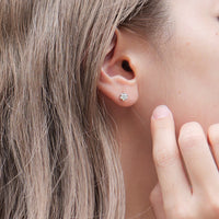 PT900 計0.4ct ダイヤモンド 6本爪 ピアス