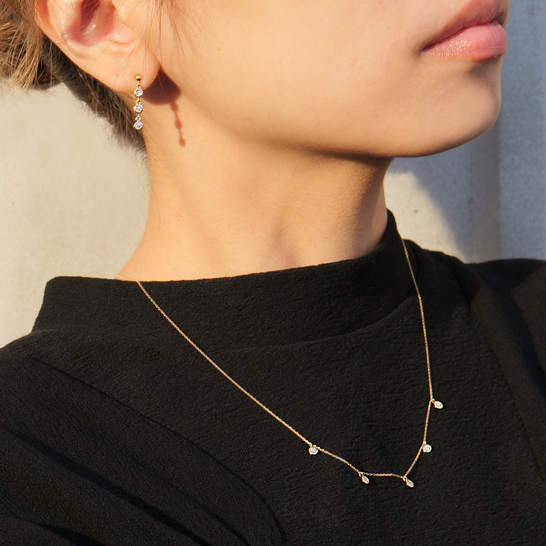 K18 ダイヤモンド 3pc ピアス