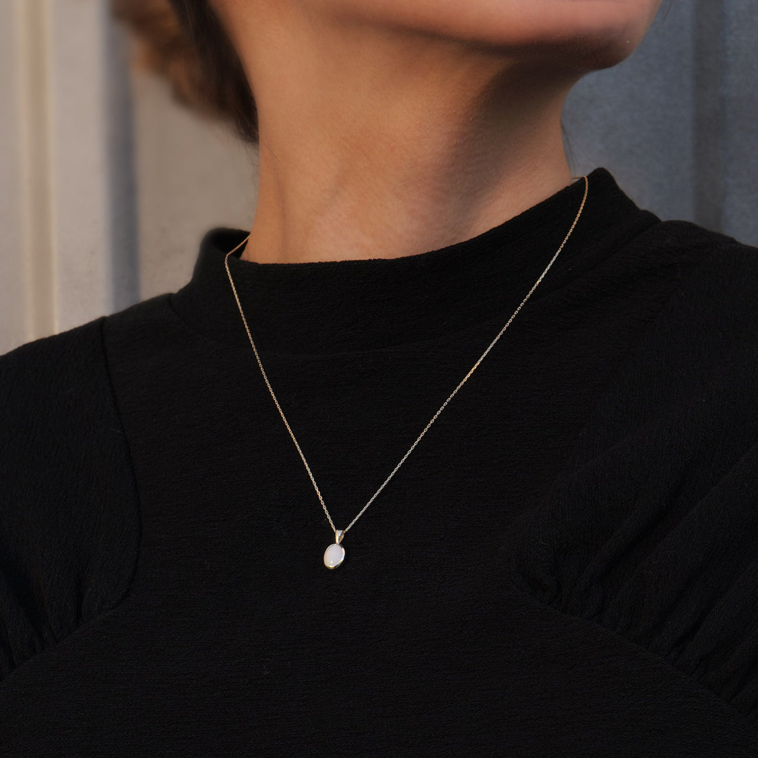 K10 オパール 覆輪 ネックレス