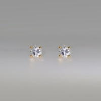 K18 計0.2ct ダイヤモンド 4本爪 ピアス