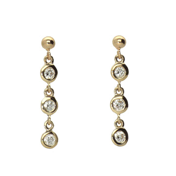 K18 ダイヤモンド 3pc ピアス