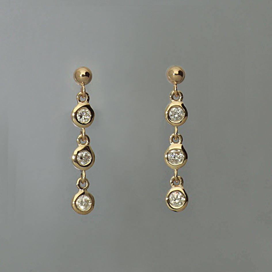 K18 ダイヤモンド 3pc ピアス