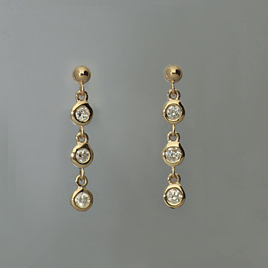 K18 ダイヤモンド 3pc ピアス