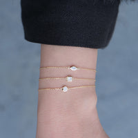 K10 ダイヤモンド 0.1ct 覆輪 マーキスカット ブレスレット