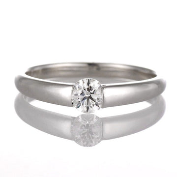 プラチナ K18 ダイヤモンド 0.3ct 伏せ込みデザイン リング