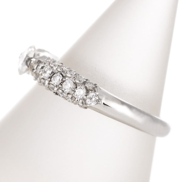 PT900 ダイヤモンド 0.3ct パヴェデザイン リング 鑑別書付