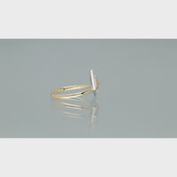 【1点物】K18 Pt900 ナチュラルダイヤモンド ファンシーカット リング