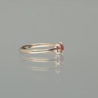 【1点物】K10 ナチュラルダイヤモンド レッド リング