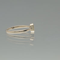 【1点物】K10 ナチュラルダイヤモンド エメラルドカット 覆輪 リング