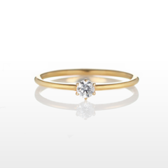 PT900 K18 ダイヤモンド 0.1ct ストレート リング